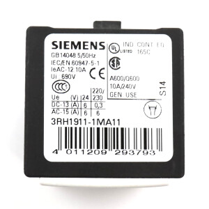 Siemens Hilfsschalterblock 3RH1911-1MA11 NOV