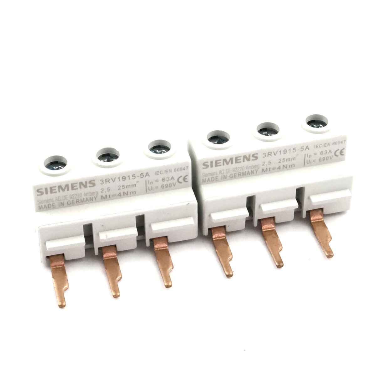 Siemens 3-Phasen-Einspeiseklemme 3RV1915-5A (2Stk.) NOV