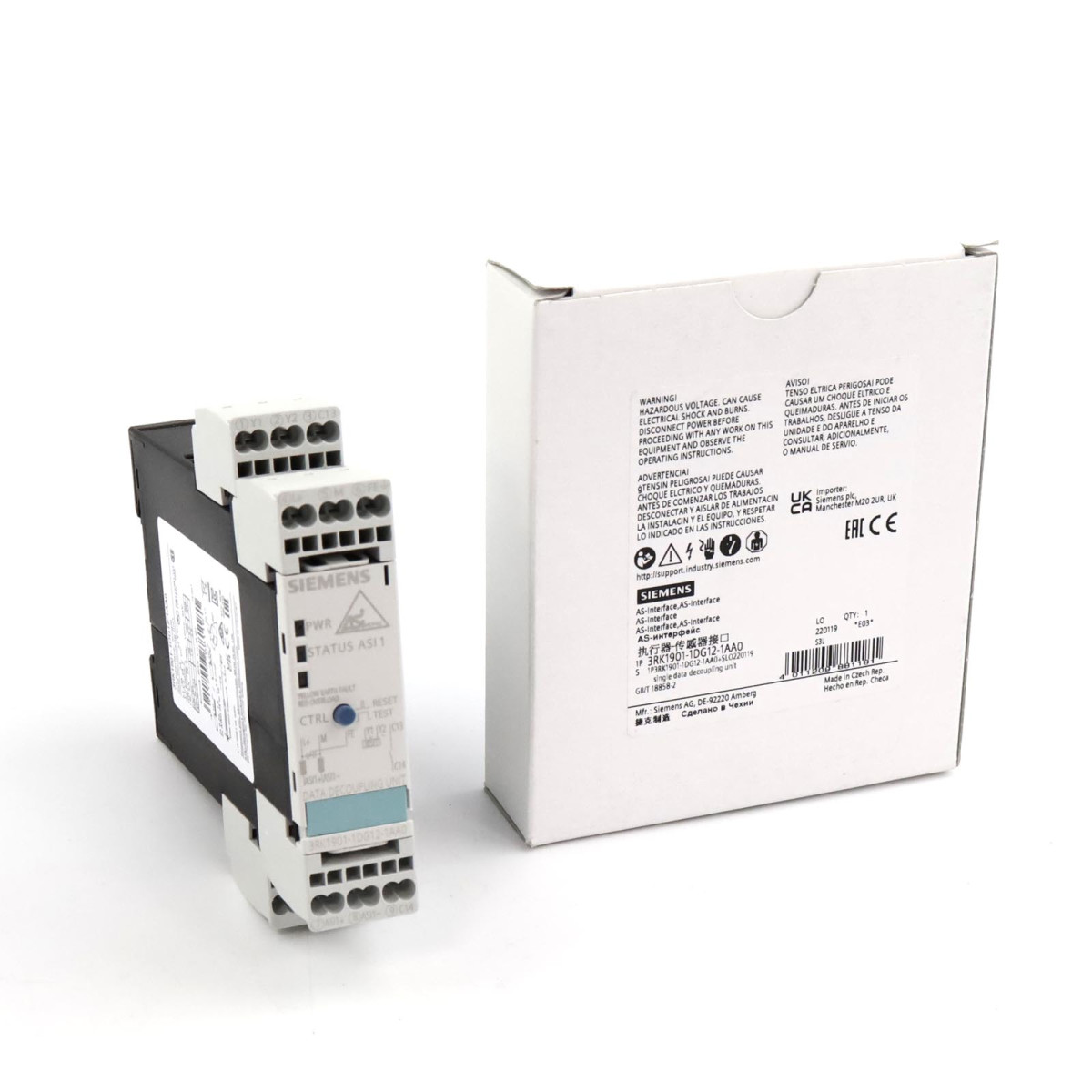 Siemens AS-i Datenentkoppler 3RK1901-1DG12-1AA0 OVP