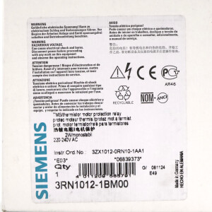 Siemens Thermistor-Motorschutz 3RN1012-1BM00 OVP
