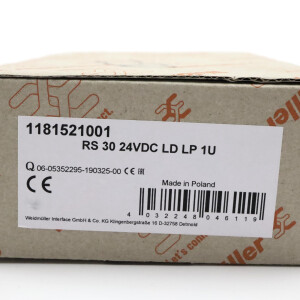 Weidmüller Relaiskoppler RS 30 24VDC LD LP 1U 1181521001 (7Stk.) OVP