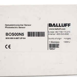 Balluff Optoelektronischer Sensor BOS00N5 BOS 65K-5-B8T-2P-S4 OVP