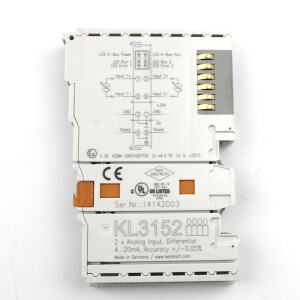 Beckhoff 2-Kanal-Analog-Eingangsklemme KL3152 GEB