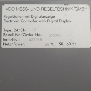 VDO Regelstation 24/81-12 270702 GEB