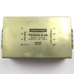 Lenze/Schaffner Entstörfilter 369228 / FS3940-8-29 GEB