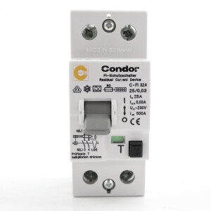 Condor FI-Schutzschalter C-FI 32A GEB