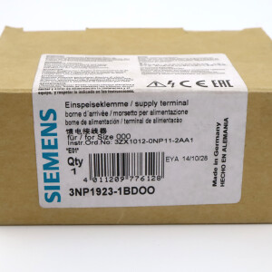 Siemens Einspeiseklemme 3NP1923-1BD00 OVP