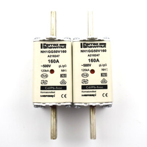 Ferraz-Shawmut Mersen Sicherungen NH1GG50V160 160A 500V (2Stk.) GEB