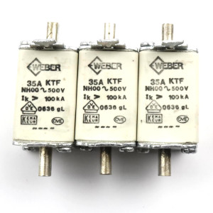 Weber Sicherungseinsätze NH00 KTF 35A 500V gL (3Stk.) GEB