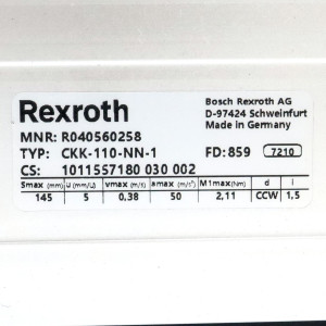 Rexroth Compactmodule CKK-110-NN-1 R040560258 NOV