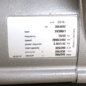 eurotech Seitenkanalverdichter BSKV-SV.300.1.006 B010048 330m³/h NOV