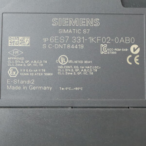 Simatic S7-300 SM331 6ES7 331-1KF02-0AB0 E-Stand:02 GEB