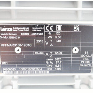 Lenze Drehstrommotor MFFMARS100-12C1C 16608083 5,5kW NOV