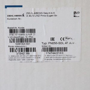 ZIEHL-ABEGG Axialventilator FN050-SDL.4F.A7P1 174744/21K3 400V/460V OVP