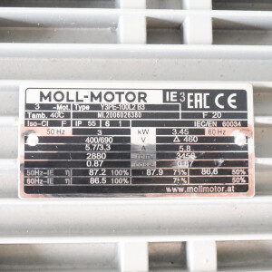 MOLL-MOTOR Drehstrommotor Y3PE-100L2B3 GEB