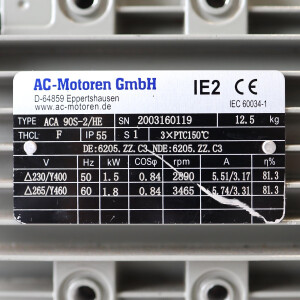 AC-Motoren GmbH Drehstrom-Asynchronmotor ACA 90S-2/HE NOV