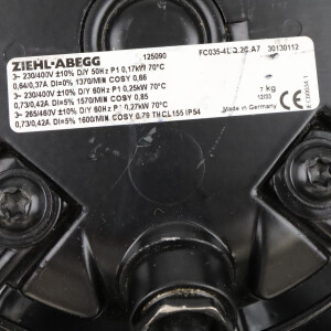 ZIEHL-ABEGG Ventilator FC035-4DQ.2C.A7 125090 230/400V 265/460V NOV