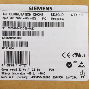 Siemens Micromaster 4 Kommutierungsdrossel 6SE6400-3CC01-0AB3 OVP