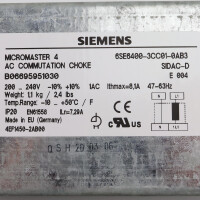 Siemens Micromaster 4 Kommutierungsdrossel 6SE6400-3CC01-0AB3 OVP