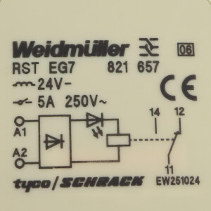 Weidmüller Relaiskoppler RST EG7 24VDC 821657 NOV