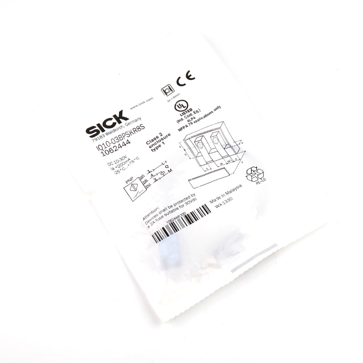 Sick induktiver Näherungssensor IQ10-03BPSKR8S 1062444 