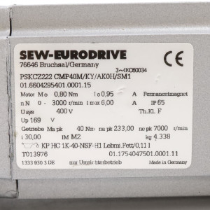 SEW Getriebemotor PSKCZ222 CMP40M/KY/AK0H/SM1 i=30 NOV