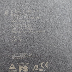 E.Dold & Söhne KG Not-Aus-Modul BG5925.03/60 0056447 NOV