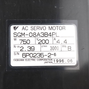 Yaskawa Servomotor SGM-08A3B4PL GEB