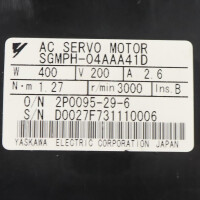 Yaskawa Servomotor SGMPH-04AAA41D GEB