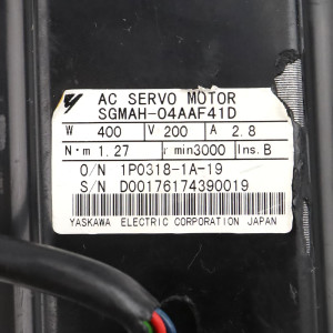 Yaskawa AC Servomotor SGMAH-04AAF41D GEB