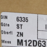 Jäger Kreuzgriff M12D63 Stahl DIN 6335 Form K 12mm NOV