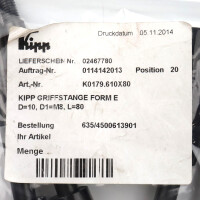 Kipp Griffstange K0179.610X80 (4Stk.) OVP