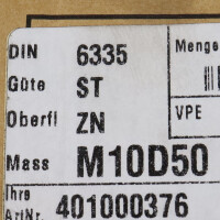 Jäger Kreuzgriff M10D50 Stahl DIN 6335 Form K 10mm NOV