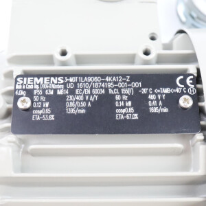 Siemens Niederspannungsmotor 1LA9060-4KA12-Z NOV