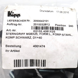 Kipp Sterngriff K0155.4081X25 (12Stk.) OVP