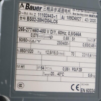 Bauer Schneckengetriebemotor BS02-38H/D04LC6 i=70 NOV