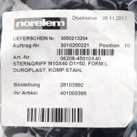 Norelem Sterngriff 06208-45010X40 (13Stk.) OVP