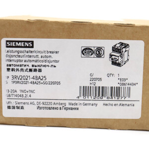 Siemens Leistungsschalter 3RV2021-4BA25 OVP