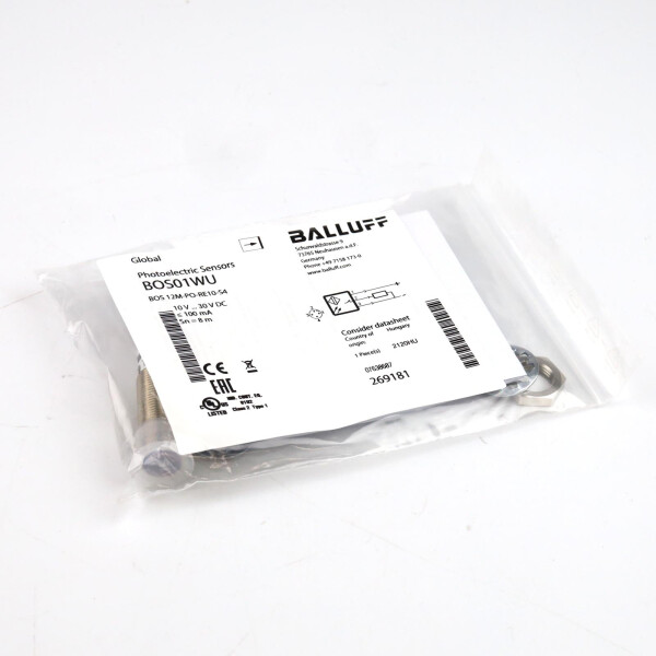 Balluff Einweglichtschranke BOS01WU BOS 12M-PO-RE10-S4 OVP