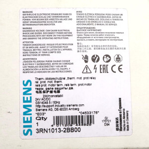Siemens Thermistor-Motorschutz 3RN1013-2BB00 OVP