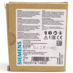 Siemens Koppelrelais 3RQ3018-1AB00 (5Stk.) OVP