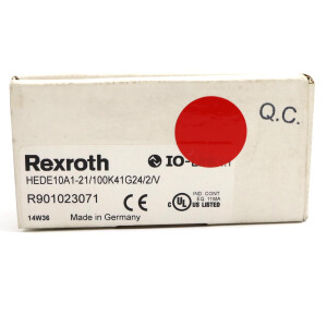 Rexroth Druckschalter HEDE10A1-21/100/K41G24/2/V R901023071 OVP