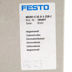 Festo Magnetventil MEBH-5/3E-D-1-ZSR-C 184497 OVP