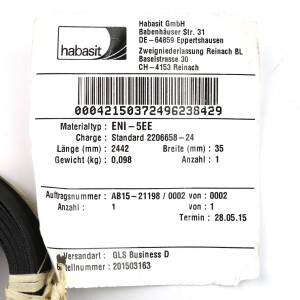 Habasit Leichtes Transportband ENI-5EE 2442x35x1,2mm NOV