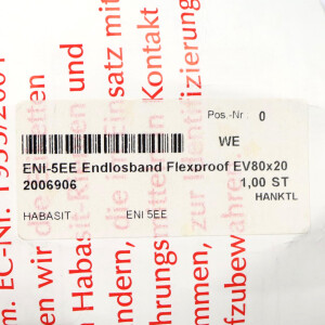Habasit Leichtes Transportband ENI-5EE 2442x35x1,2mm NOV