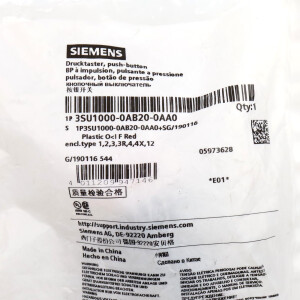 Siemens Drucktaster 3SU1000-0AB20-0AA0 OVP