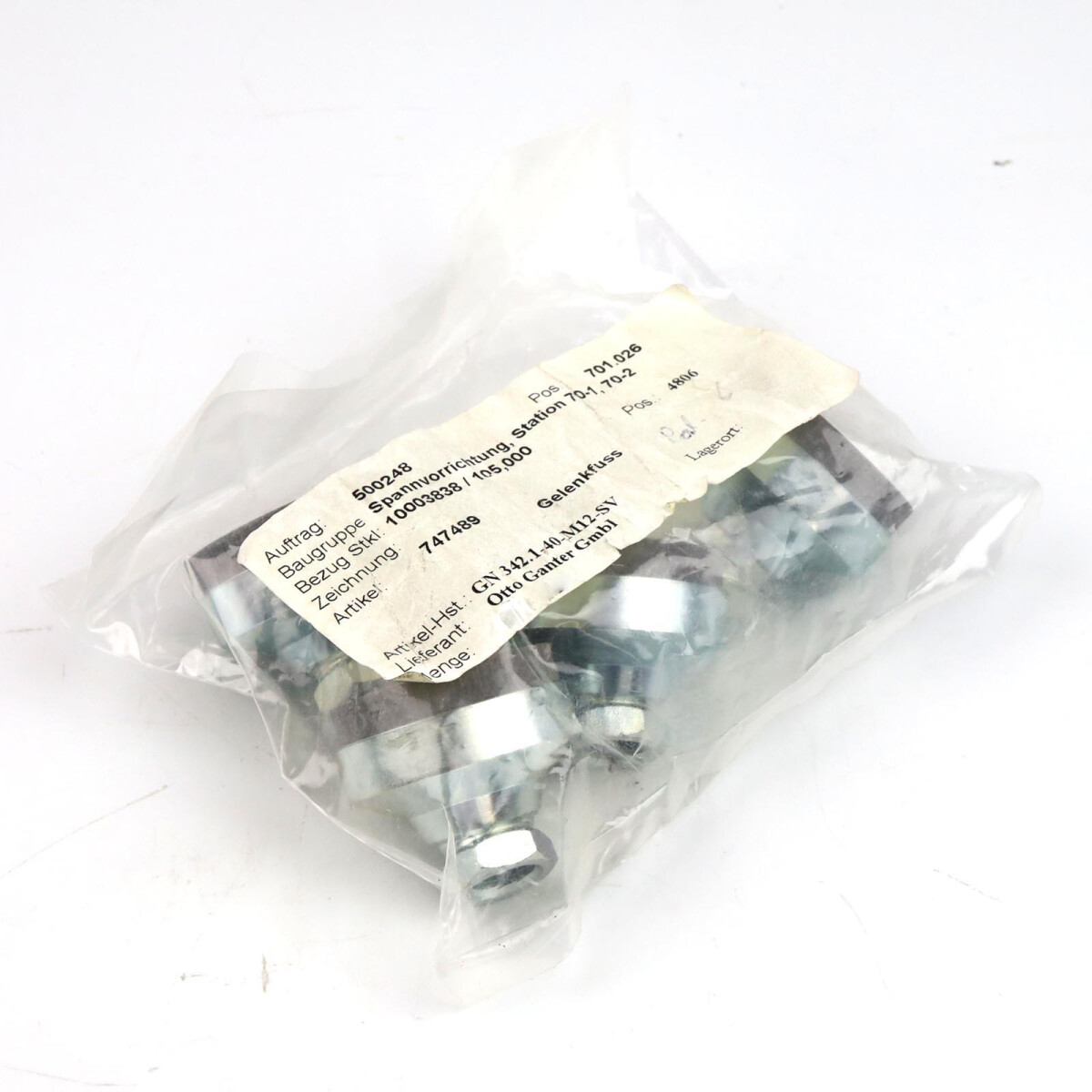Ganter Norm Gelenkfuß GN 342.1-40-M12-SV (4Stk.) OVP