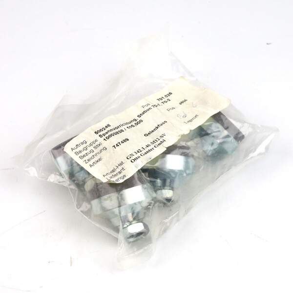 Ganter Norm Gelenkfuß GN 342.1-40-M12-SV (4Stk.) OVP