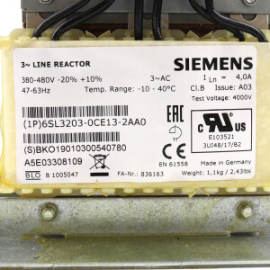 Sinamics Netzdrossel 6SL3203-0CE13-2AA0 GEB