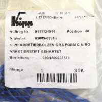 Kipp Arretierbolzen 03089-03516 OVP
